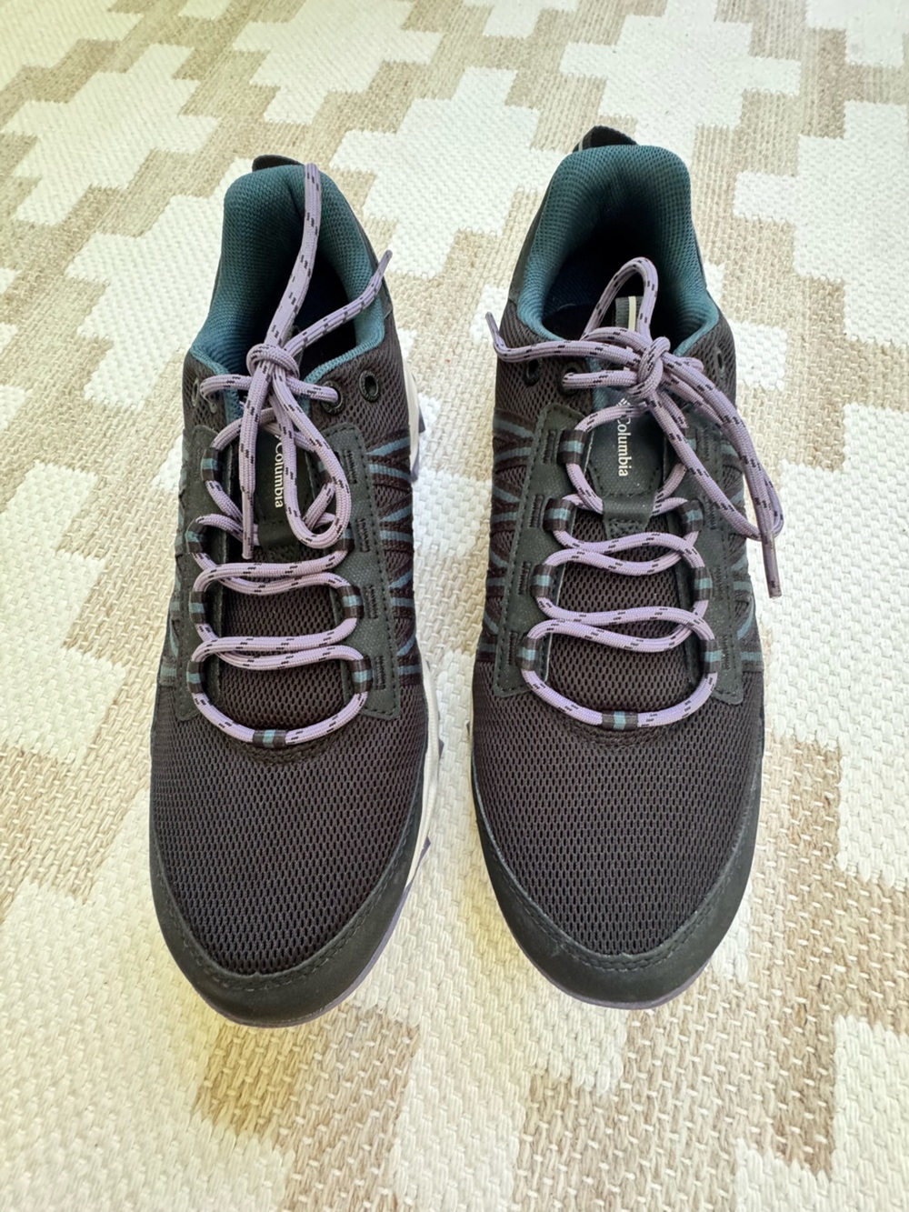 Columbia Black Sneakers with Lavender Laces